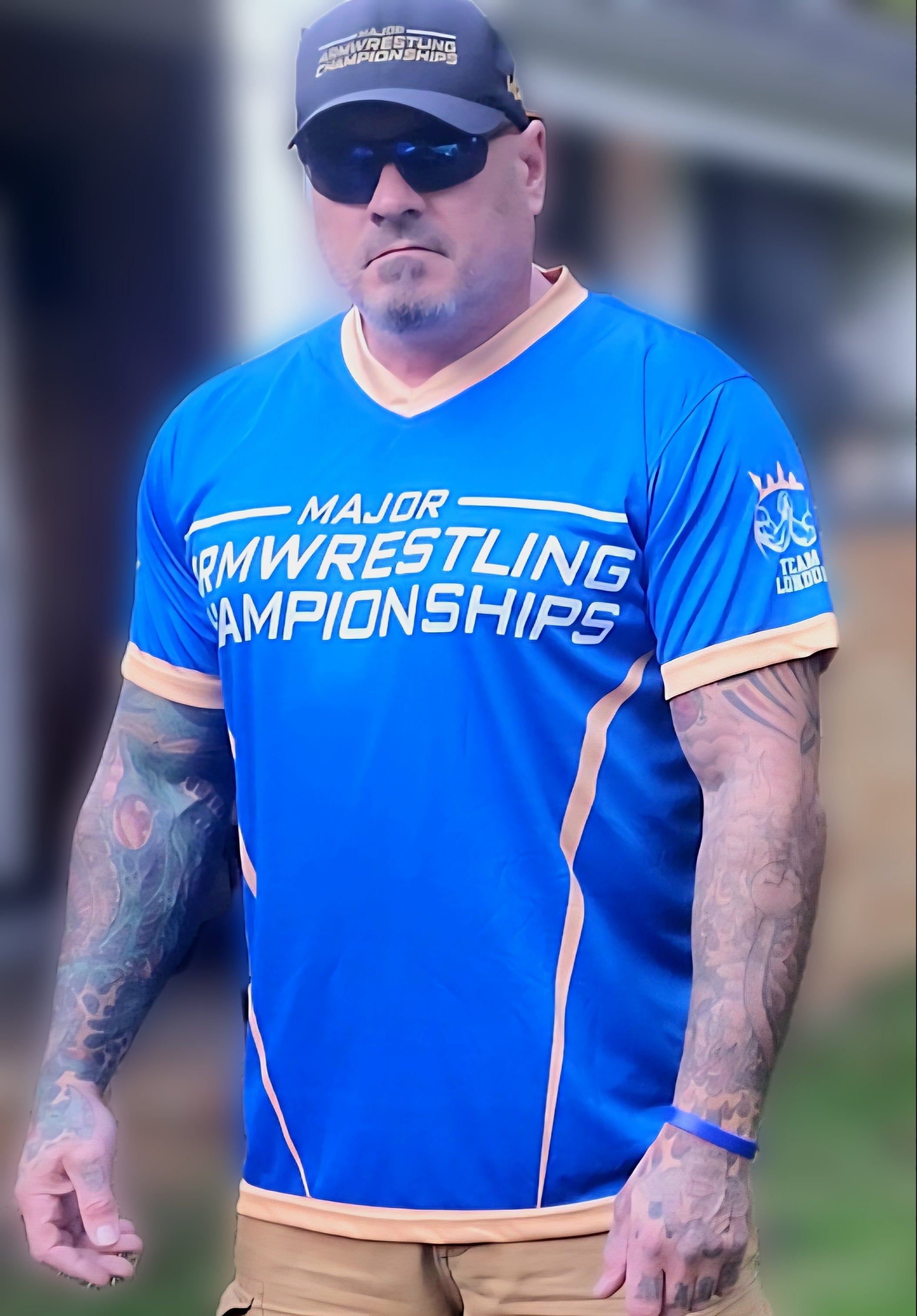 MAC Limited Edition London, On. Competition Jersey - Blue/Gold - Major Armwrestling Championships