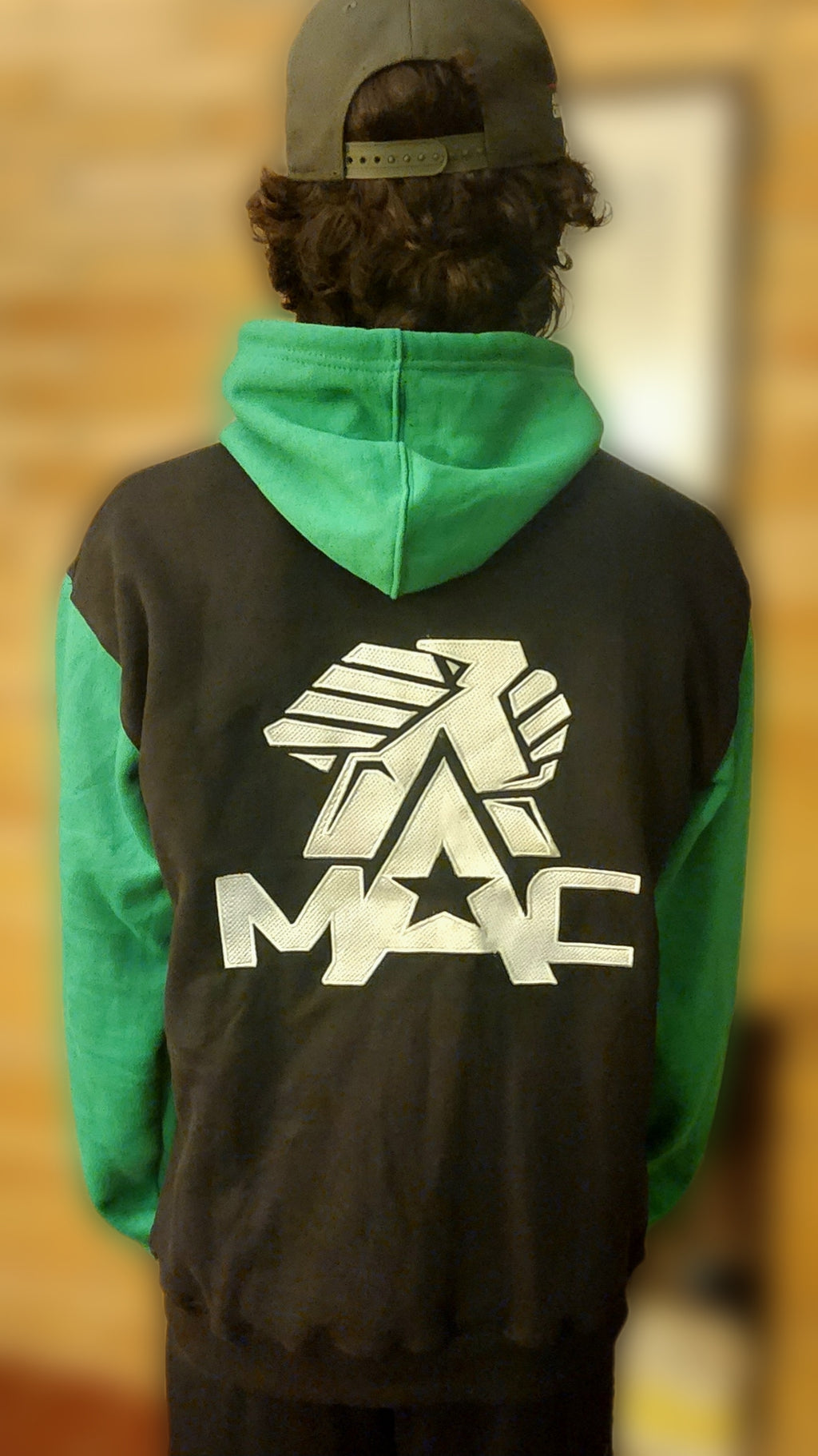 MAC Zip-up Hoodie - Black/Green