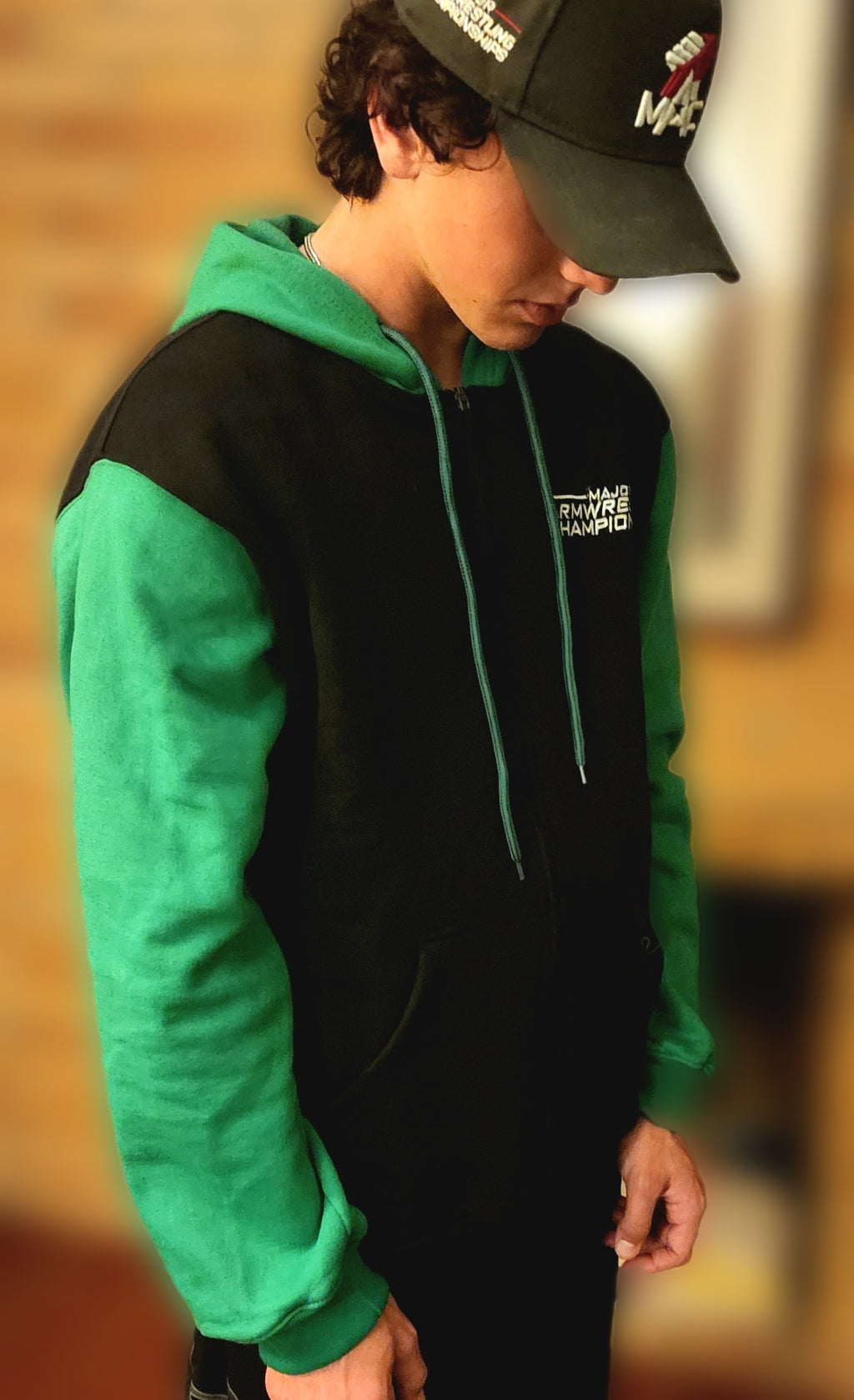 MAC Zip-up Hoodie - Black/Green