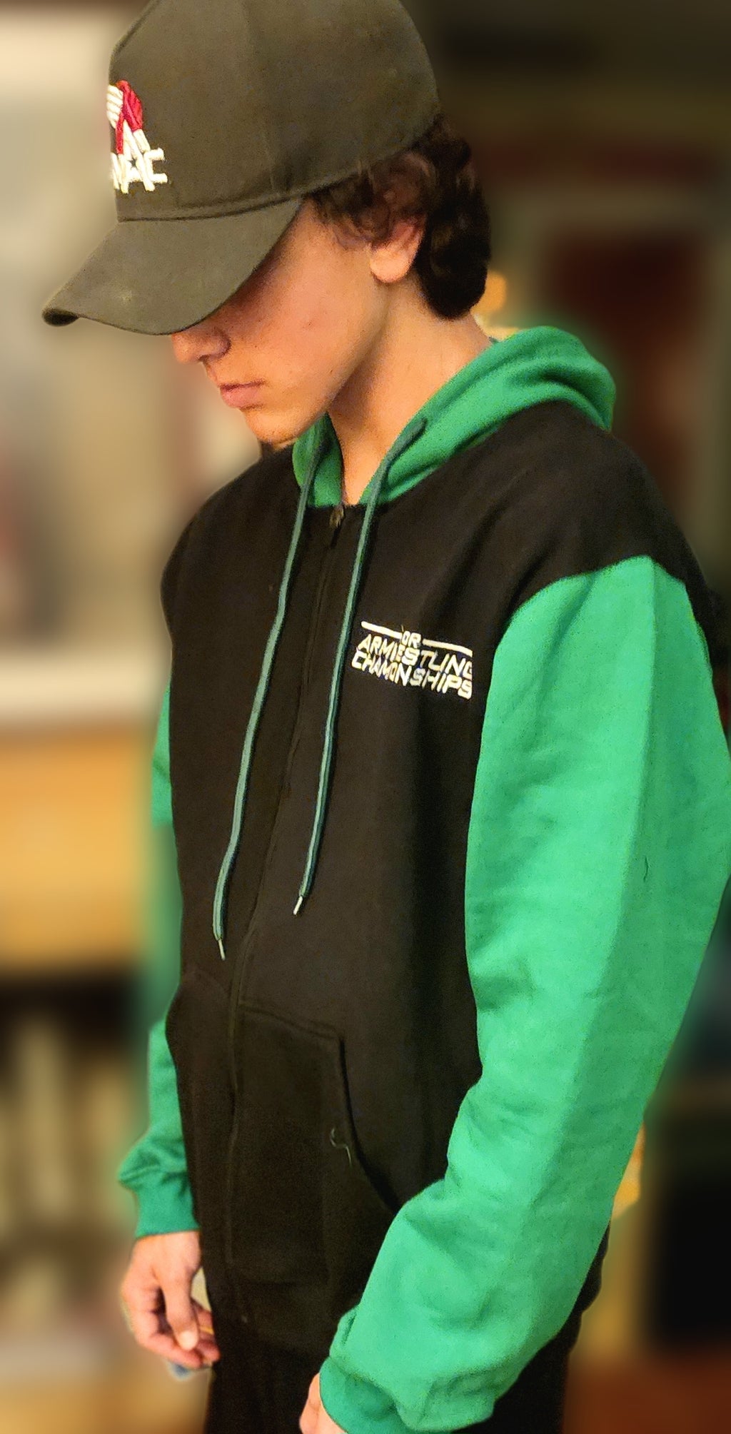 MAC Zip-up Hoodie - Black/Green